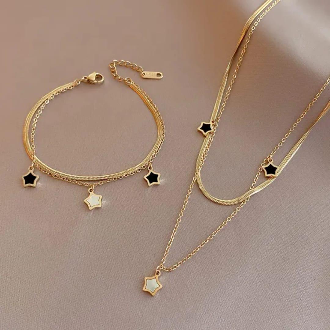Golden Star Charm Jewelry Set