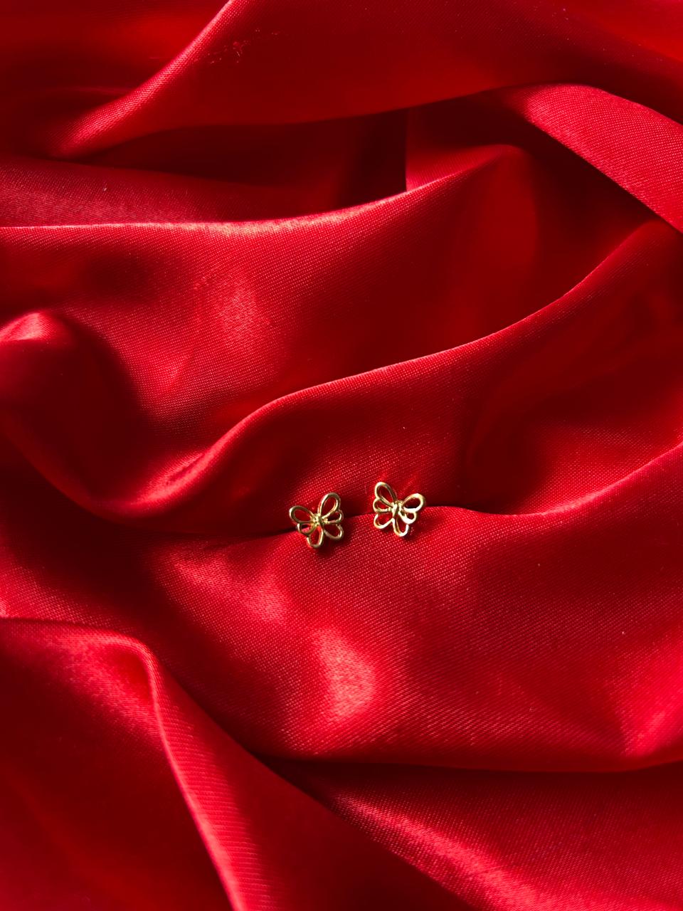 Golden Butterfly Studs