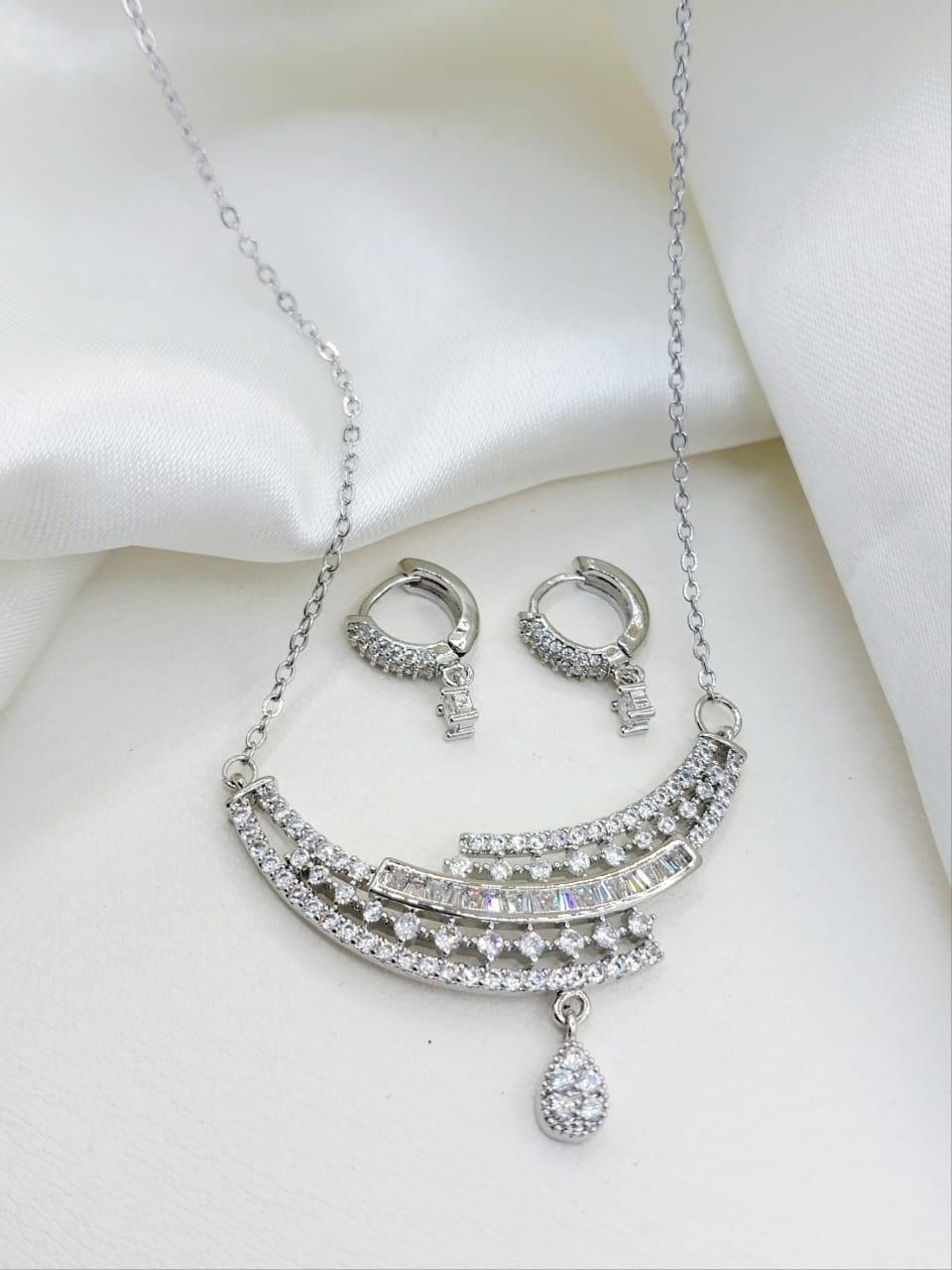 Cascade Crystal Pendant Necklace