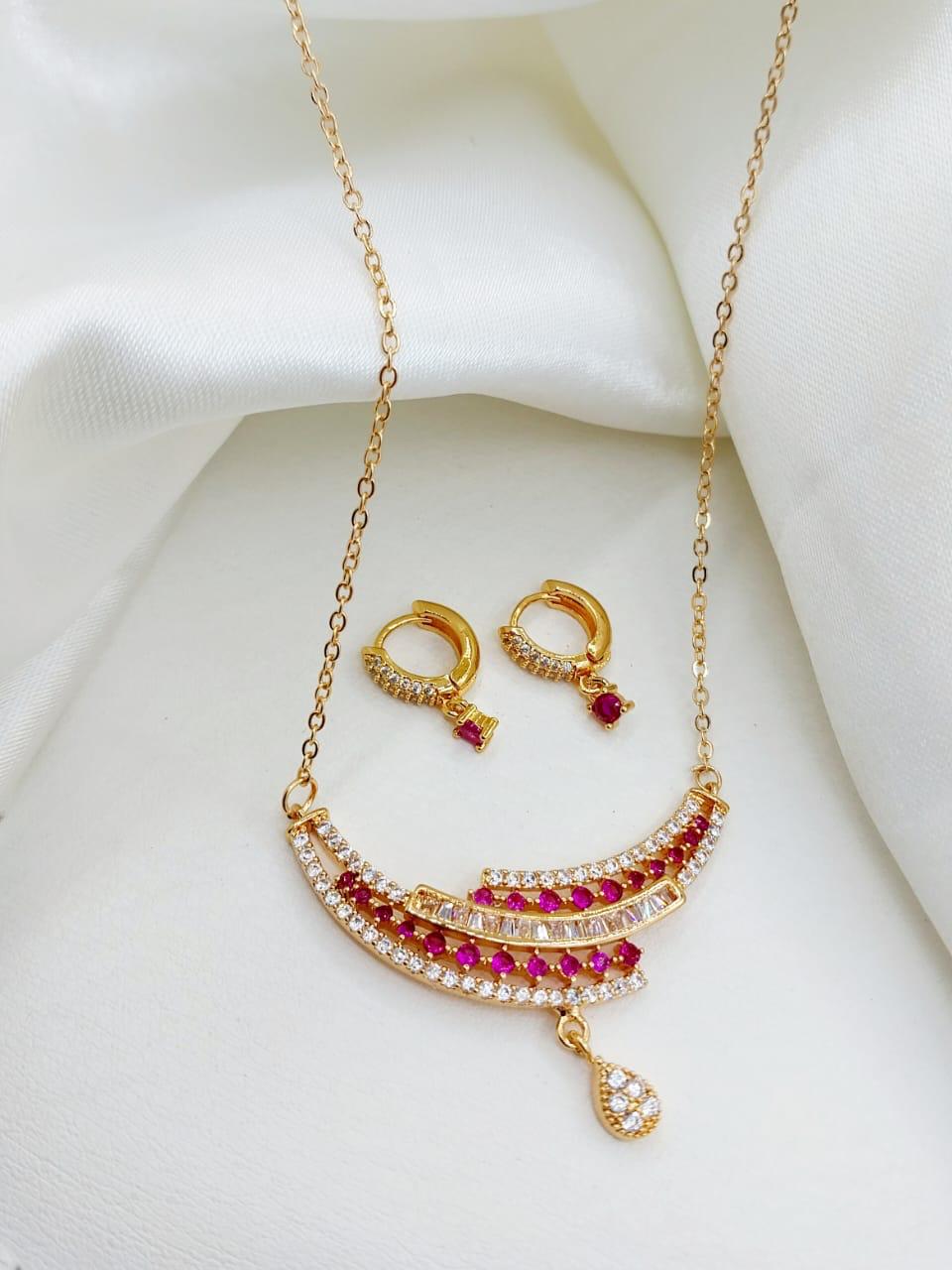 Cascade Crystal Pendant Necklace