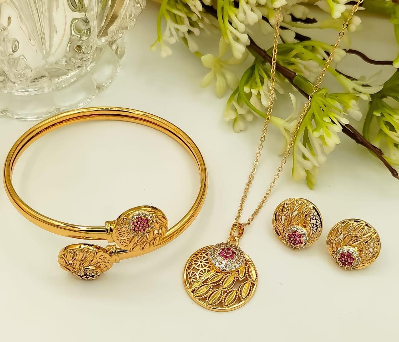 Elegant Gold Plated Jewelry Set