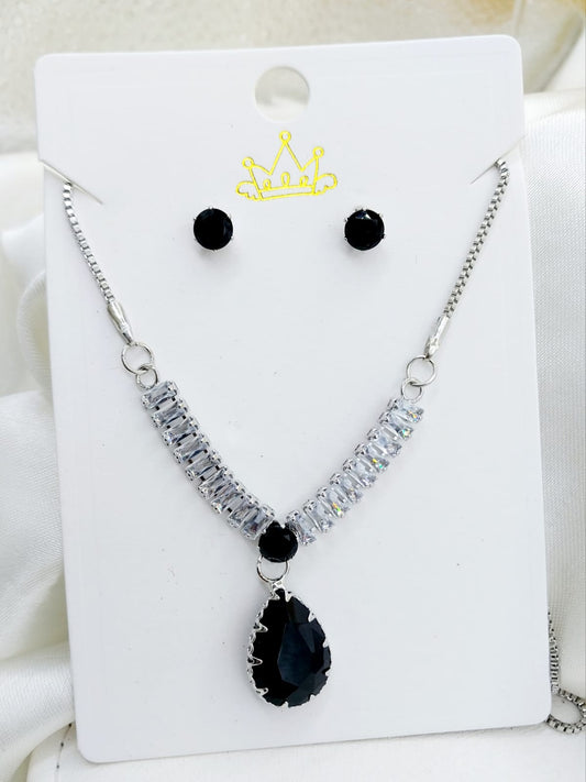 Celeste Spark Silver Zircon Jewelry Set