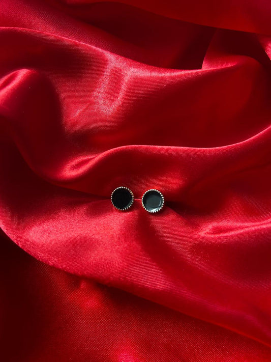 Classic Black Stud Earrings