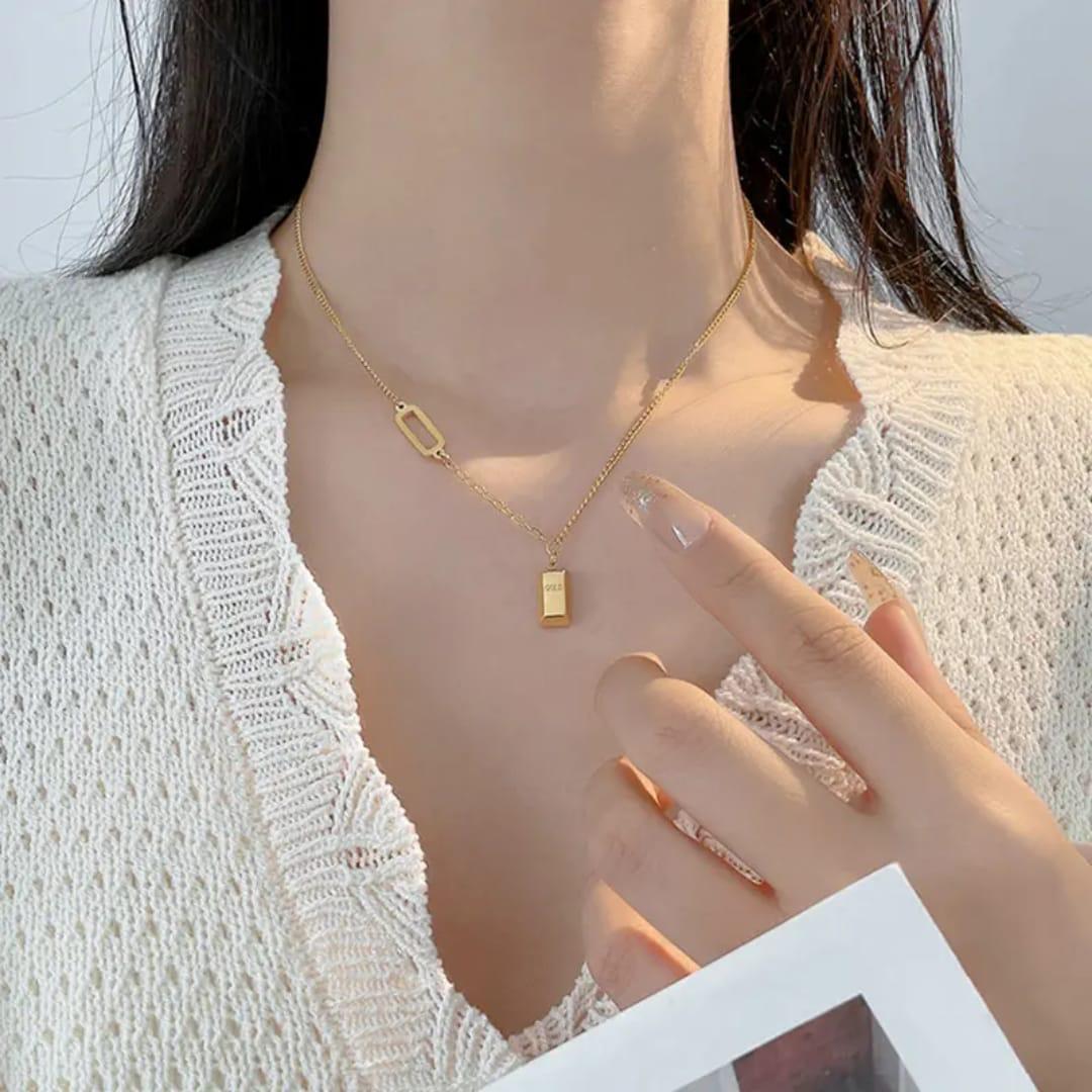 Golden Bar Minimalist Necklace