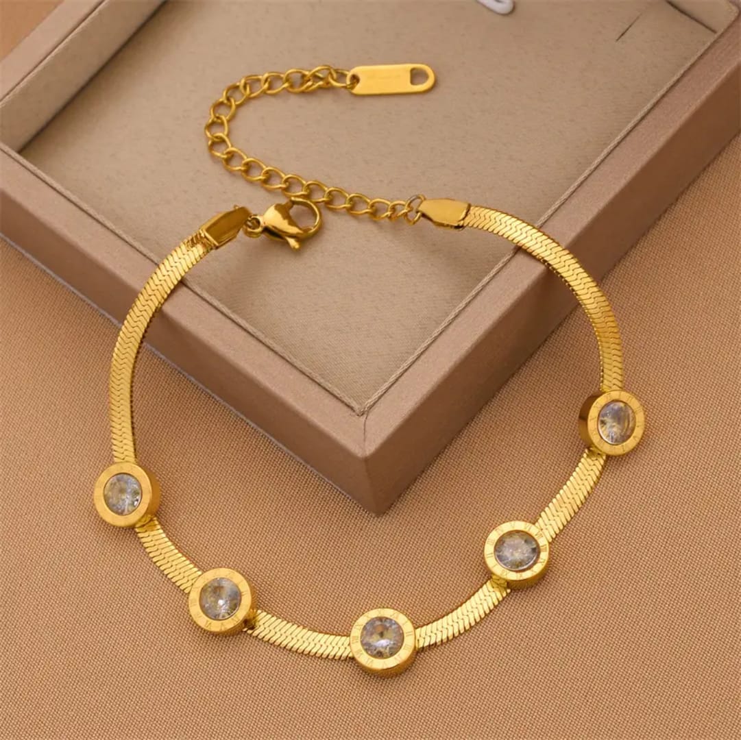 Golden Herringbone Bracelet