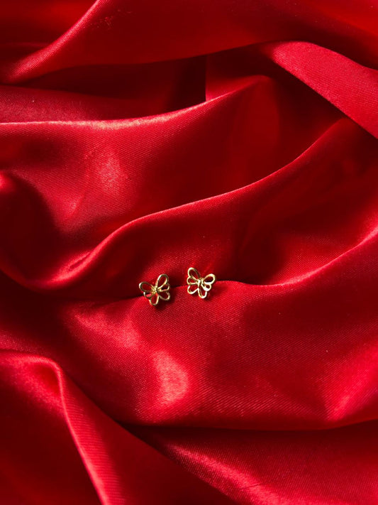 Golden Butterfly Studs