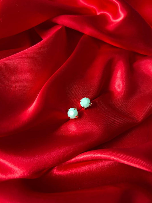 White Crystal Stud Earrings