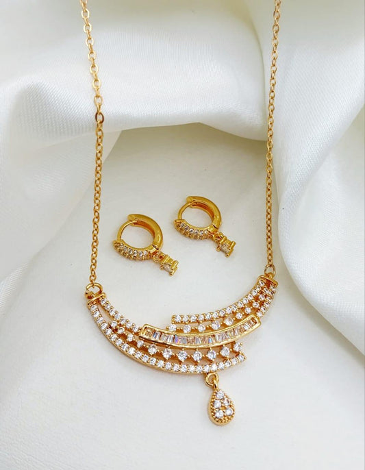 Cascade Crystal Pendant Necklace